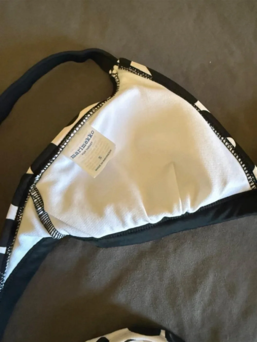 Marimekko Black & White Floral Triangle Bikini Set